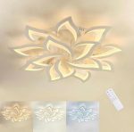 Plafoniera LED Soffitto Dimmerabile 3000K-6000K, Creativa Petalo Lampadario Soggiorno 84W 8400lm, Lampadario Camera da Letto da Pannello Acrilico, Lampadario LED, Lampadari Moderni 14Luci