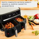Moulinex Dual Easy Fry, Friggitrice ad Aria con Doppio Cestello XL, 8.3 L/2.2Kg, Capacità fino a 6-8 Persone, Doppia Resistenza Superiore, 7 Programmi, App Ricette, Lavabile in Lavastoviglie, EZ9018 - immagine 2