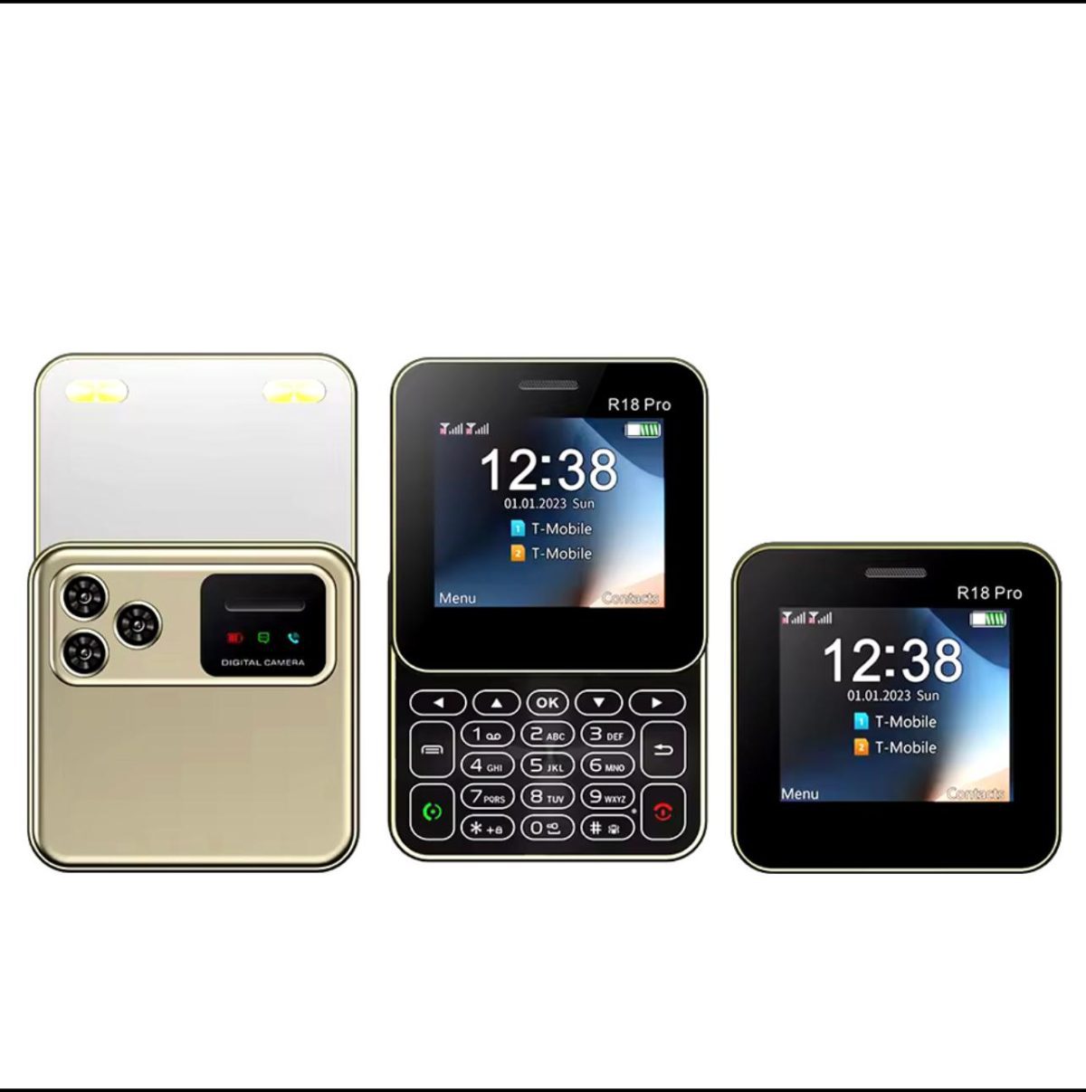 2024 NUOVO SERVO R18Pro Schermo rotante Mini torcia per telefono cellulare Magic Voice 2.4 "Button Slider Cellulari Dual SIM Standby - immagine 2