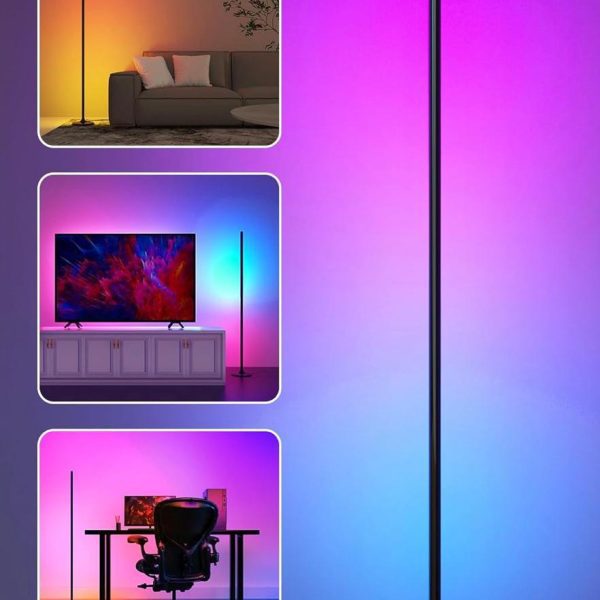 Lampada da Terra LED, musica Sincronizzazione e Timer e DIY Modalità, 16 milioni di colori Lampada da terra elegante per camera