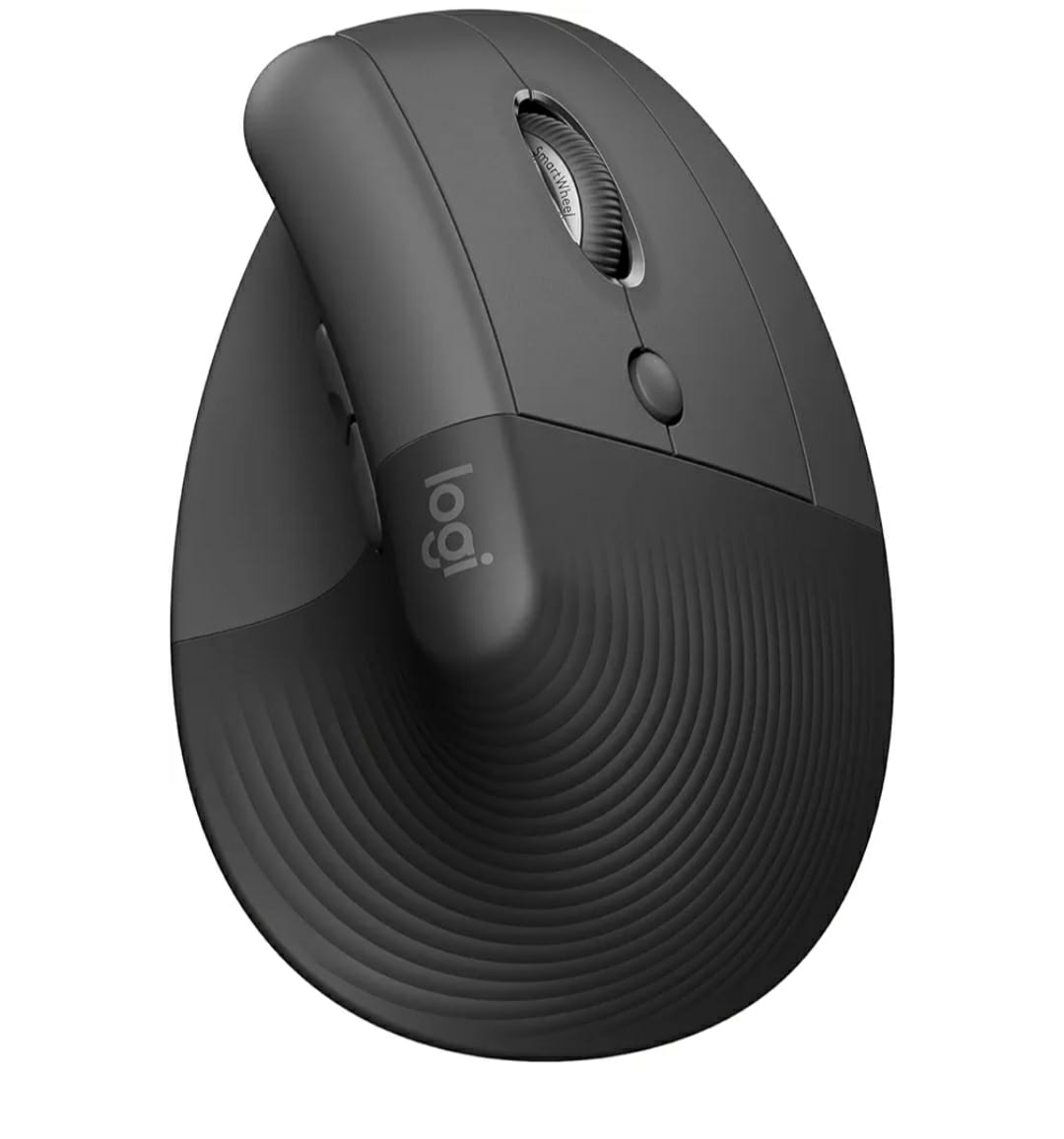 WhatsApp Image 2025-06-14 at 17.37.27 Logitech Lift Mouse Ergonomico Verticale, Senza Fili, Ricevitore Bluetooth o Logi Bolt USB, Clic Silenziosi, 4 Tasti, Compatibile con Windows / macOS / iPadOS, Laptop, PC - Grafite - immagine 1