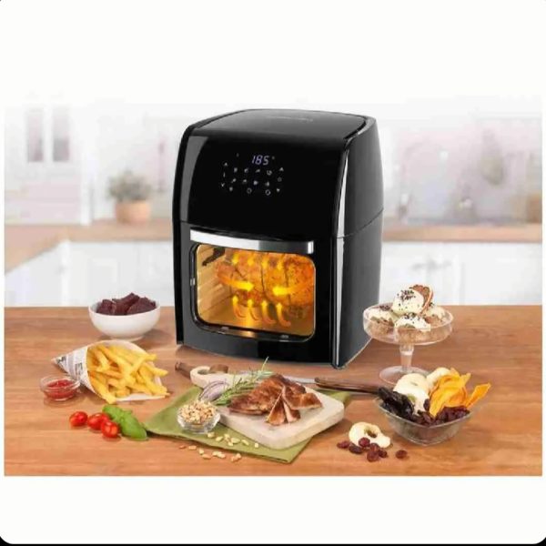GOURMETmaxx Friggitrice Digitale XXL ad Aria Calda 12 Litri 1800 W con 9 Programmi e Funzione Timer per Frittura Senza Grassi e Risparmio Energetico