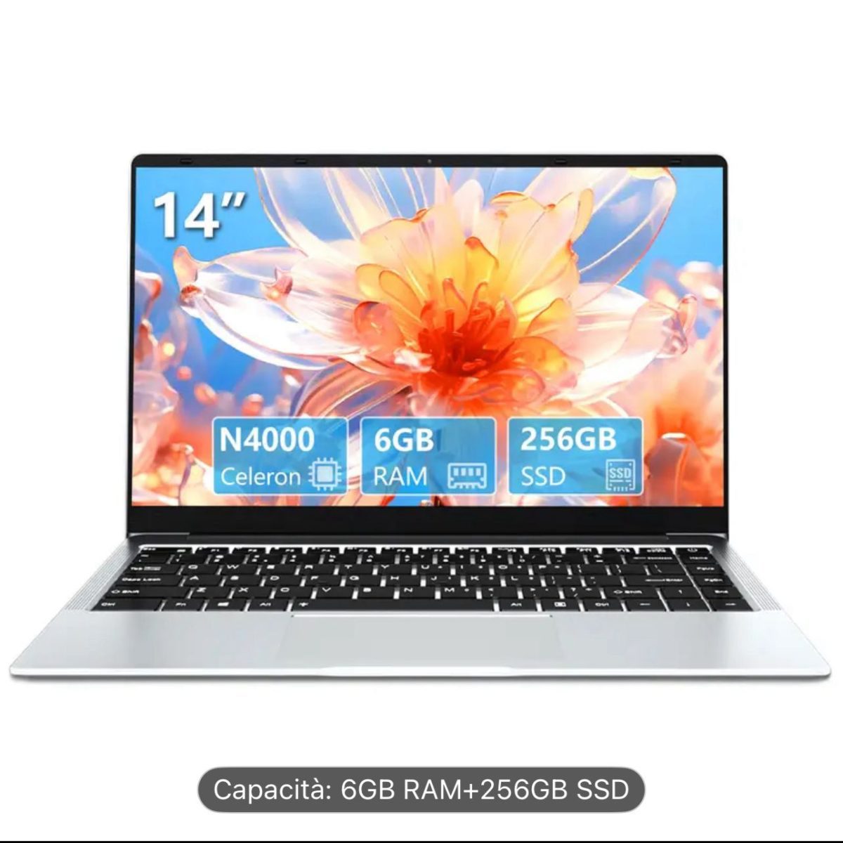 38d8880c-02bf-4e73-9b9f-b67e602f3b6c Laptop 14.1 pollici Celeron N4000 - immagine 1
