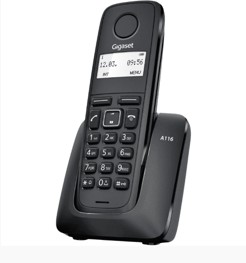 Gigaset A116 - Telefono senza fili DECT, colore: Nero