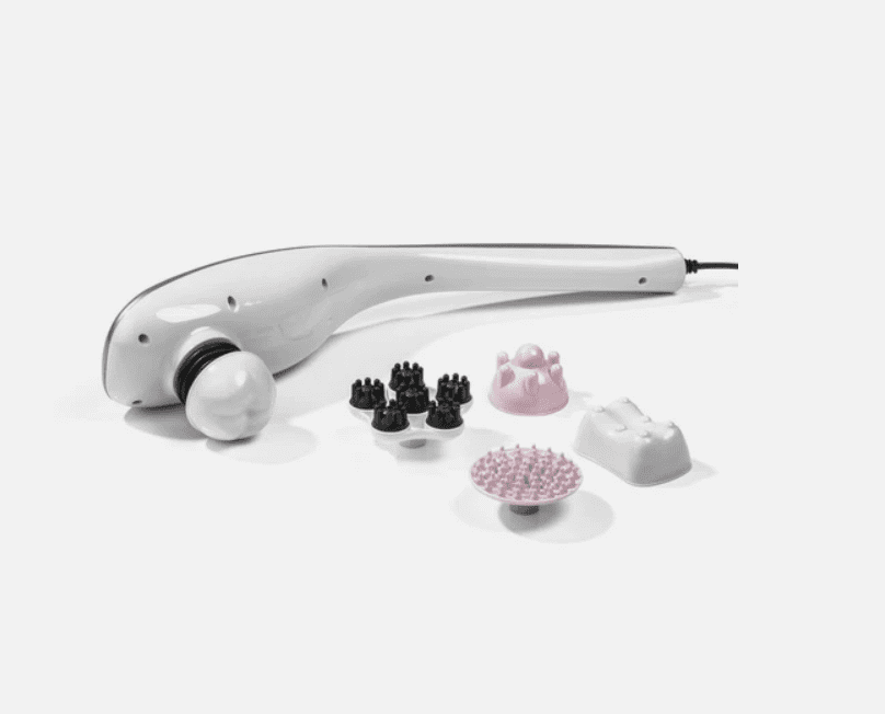s-l960 VITALmaxx Pistola Massaggiante argento/bianco con 4 testine e 5 livelli di intensità - immagine 1