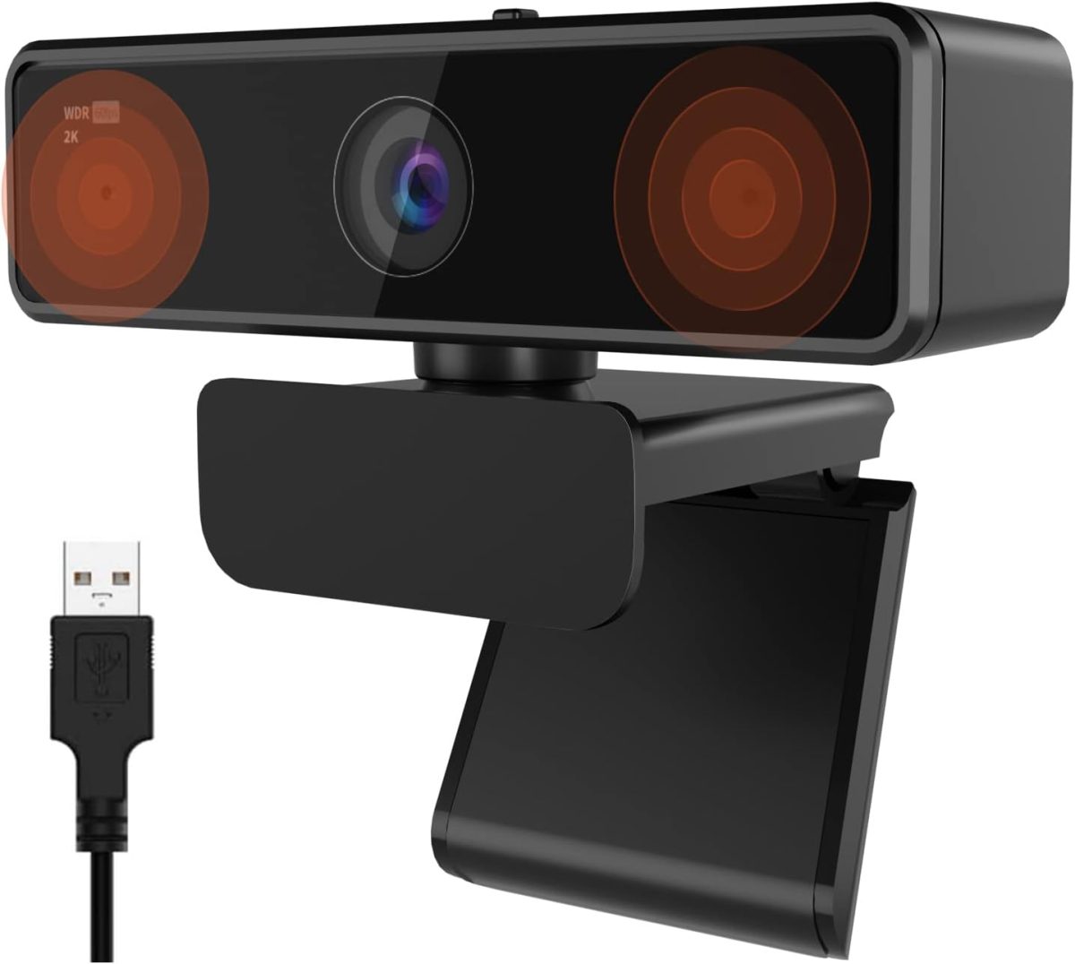51hoQUpYchL._AC_SL1500_ Nuroum V11 Webcam PC con Microfono, 2K Business Webcam Full HD 1080P/60fps, 90°Grandangolo/Copertura Privacy/Correzione di Luce, USB Plug&Play per Videochiamate Conferenze Laptop Skype/Zoom/FaceTime - immagine 1