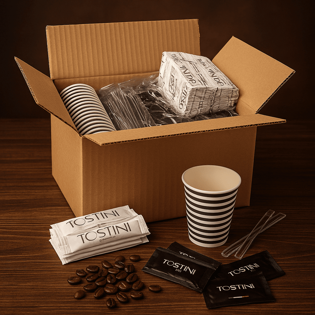 ChatGPT Image 17 set 2025, 19_41_34 Kit Accessori Caffè Tostini – Confezione da 150 pezzi - immagine 1