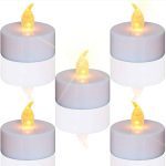 TEECOO Luci del tè, candele del LED lampeggianti candele senza fiamma, candela falsa a batteria realistica 24-Pack