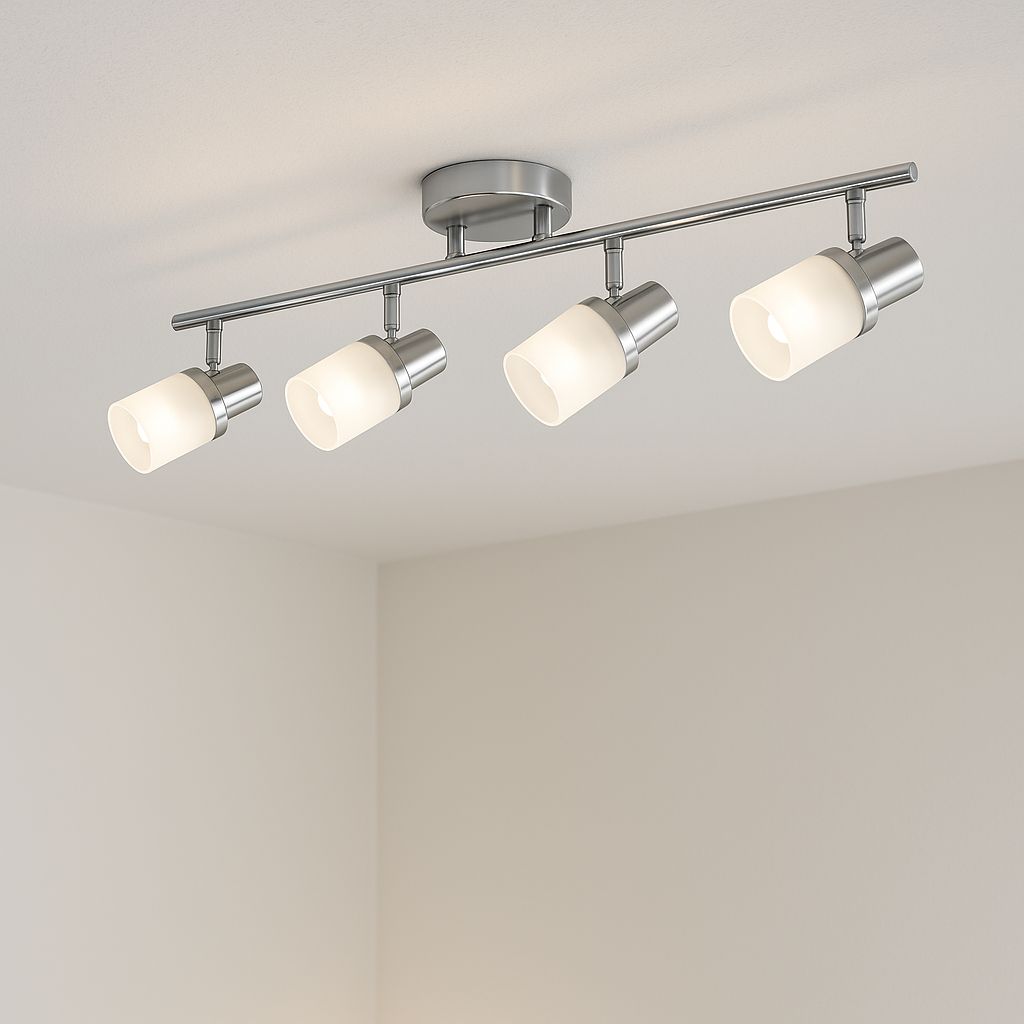 ce1707d3-1ed4-4c1d-ba15-03076ba02e8b Eglo LED lampada da soffitto Orvieto 2, illuminazione da soggiorno a 4 luci, faretto da soffitto in metallo in cromo e vetro in bianco satinato, spot incl; lampadine G9, bianco caldo - immagine 1