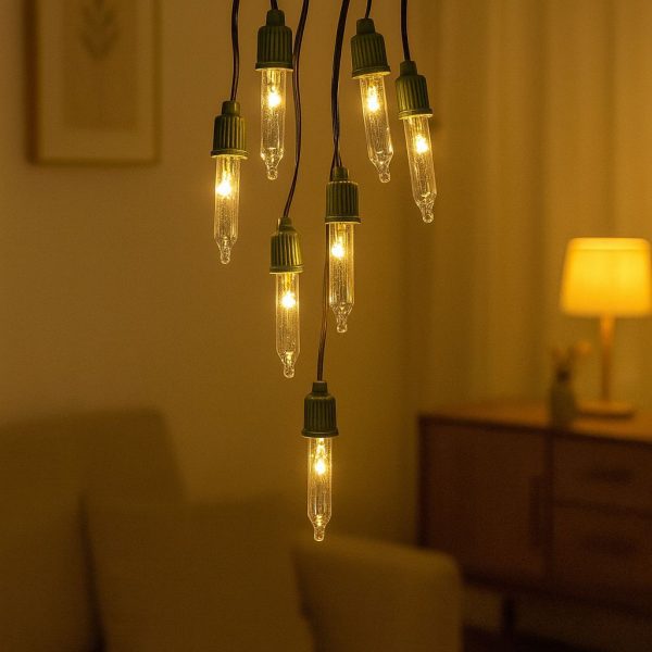 Catena Luminosa LED Calda – 8 Lampadine Vintage per Interni ed Esterni | Decorazione Natalizia e per Feste