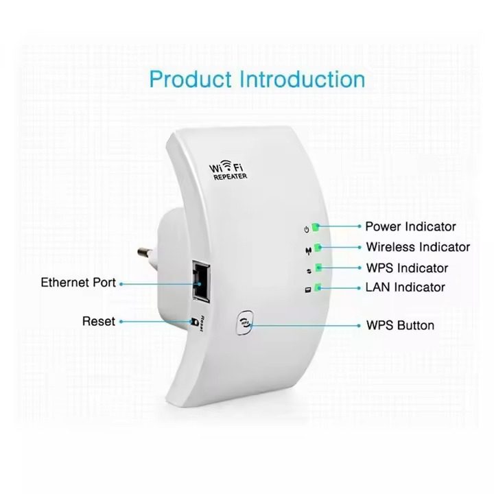 4e3d3a23-ed87-4efc-a82c-ac2eccf9090f Ripetitore WiFi wireless, extender WiFi, router, amplificatore di segnale WiFi, ripetitore a lungo raggio, punto di accesso ripetitore WiFi da 300 Mbps - immagine 1
