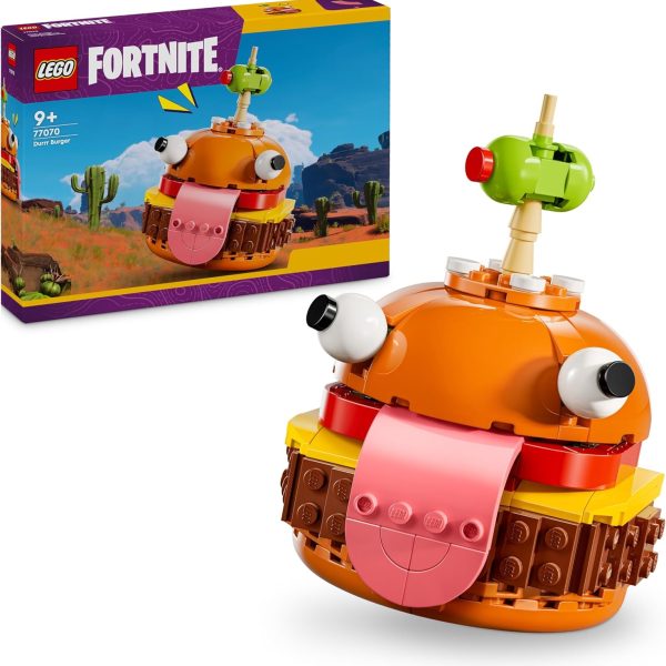 LEGO Fortnite Durrr Burger Giocattolo - Action Figure dal Videogioco da Esposizione con Caratteristiche Autentiche come lo Stuzzicadenti - Regalo per Gamer, Bambini, Bambine e Fan da 9 Anni - 77070