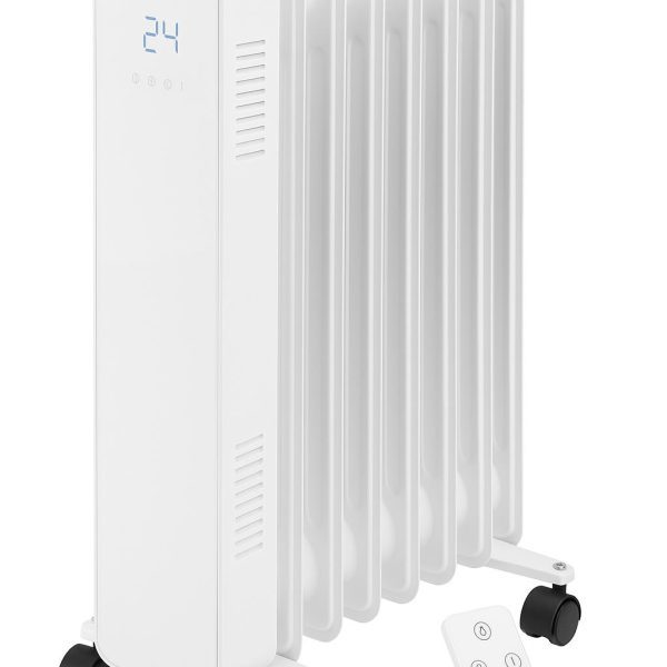 Radiatore a Olio Smart 11 Elementi 2500W con Display LED e Telecomando – Modello OH-250XA-11 (Bianco)