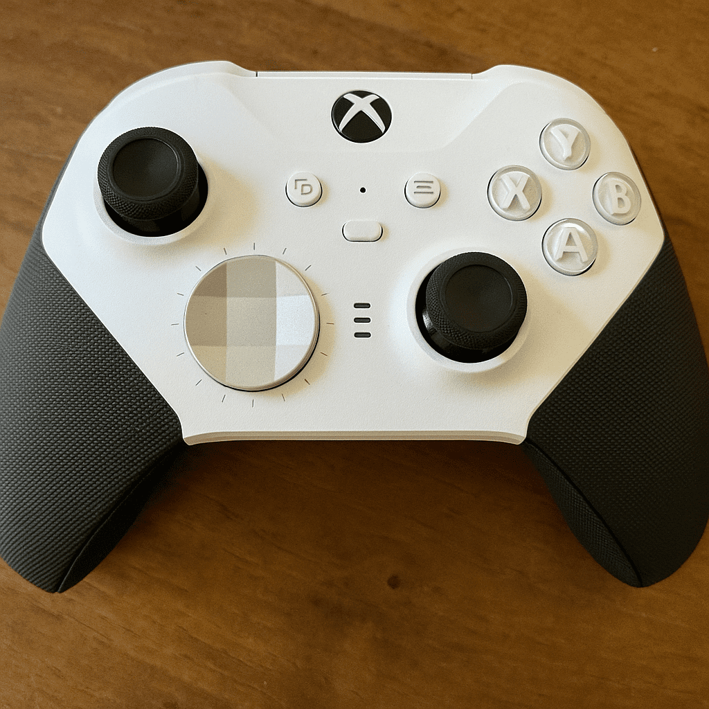 ChatGPT Image 1 ott 2025, 18_52_38 Xbox Controller Wireless, Elite White - per Xbox One, Xbox Series X|S, Windows 10/11, Android, iOS - immagine 1