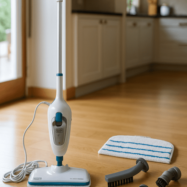 Scatola Rovinata Black+Decker Scopa a Vapore 2 in 1 con Pulitore Portatile e 5 Accessori