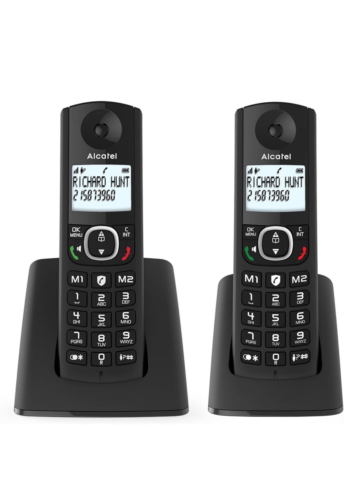 b52af273-eb41-42d4-bcdb-3d11b1be351e Aperti Dalla Confezione Alcatel F530 Duo Telefono Cordless DECT con Display Retroilluminato Vivavoce e Blocco Chiamate 2 Portatili Nero - immagine 1