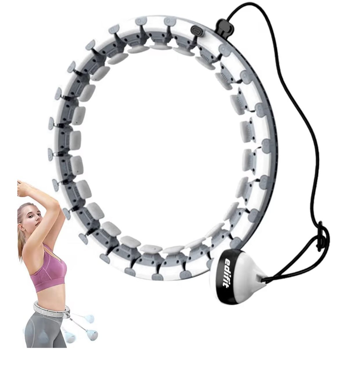 IMG-20251127-WA0002 Hula Hoop Adult Slimming Adjustable 24 Segments Sports Fitness Removable - immagine 1