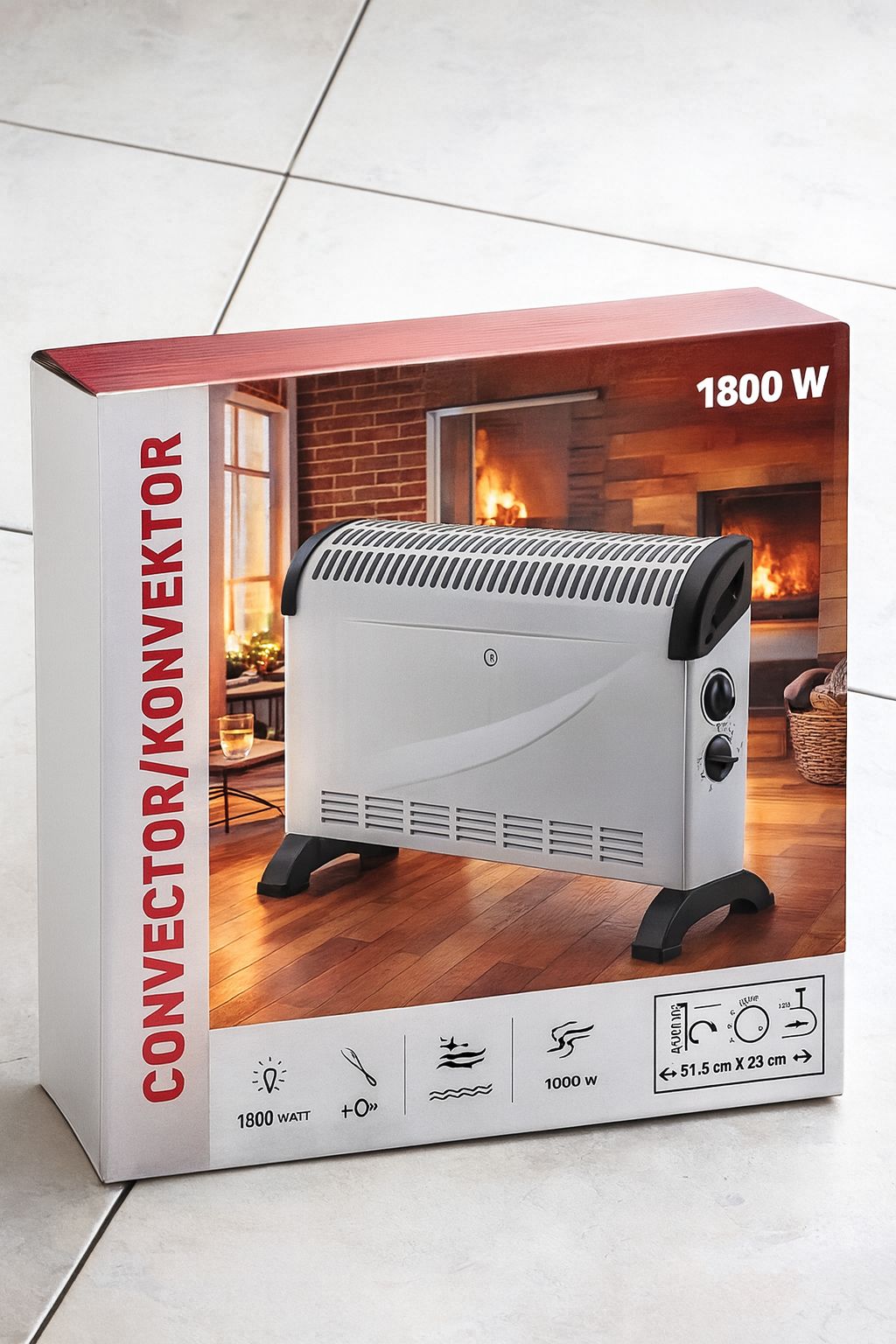 IMG-20251127-WA0025 Convettore Elettrico 1800W – Riscaldatore da Interno con Termostato Regolabile, 3 Livelli di Potenza, Protezione Surriscaldamento - immagine 1