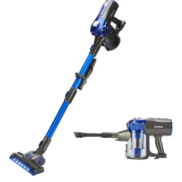 Aspirapolvere Senza Fili Testa Turbo Motorizzata Batteria Leggero 22,2v 150W con Batteria al Litio Ricaricabile per Pavimenti, Tappeti e Peli degli Animali Domestici