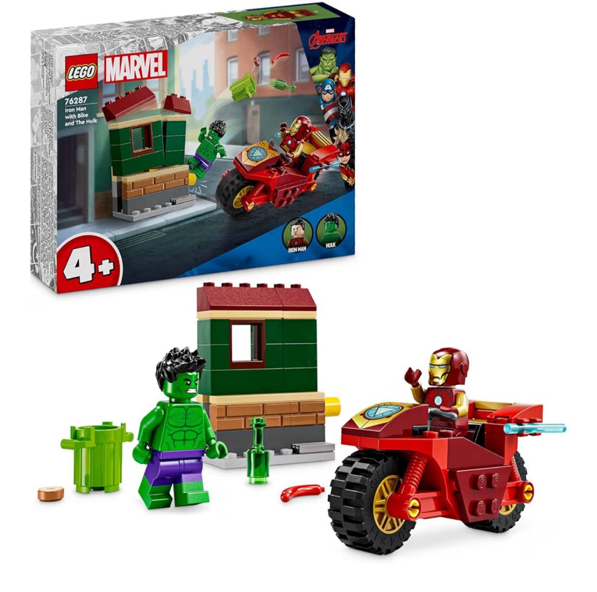 IMG-20251201-WA0012 LEGO | Marvel Iron Man con Moto e The Hulk, Giocattolo da Costruire con 2 Minifigure di Supereroi e Casa da Demolire, Giochi Creativi per Bambini e Bambine da 4 Anni, Set Avengers da Collezione 76287 - immagine 1