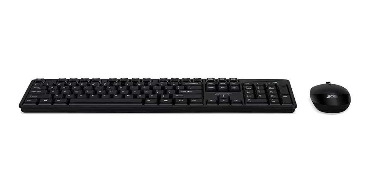 IMG-20251205-WA0049 Acer Combo 100 Wireless Mouse e Tastiera 2.4GHz con 4 Pulsanti e 1600 DPI, Durata di Vita 5 Milioni di Pressioni di Tasti QWERTY Layout Italiano, Nero - immagine 1