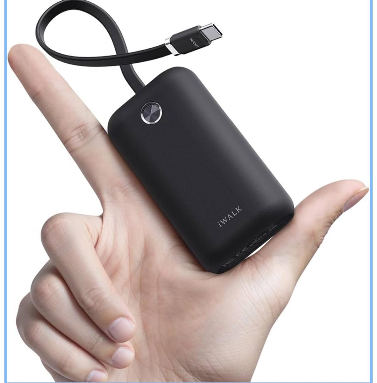 IMG-20251216-WA0006 iWALK Mini caricabatterie portatile 10000 mAh, 22,5 W, USB-C Power Bank con cavo integrato, compagno di viaggio ultra compatto per iPhone - immagine 1